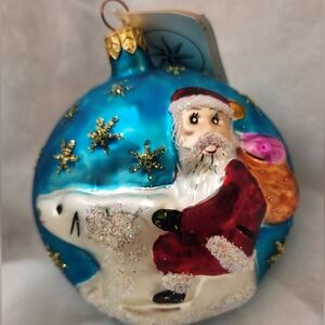 Christopher Radko Polar Express Glass Ornament, Handpainted &Handblown, Mint!